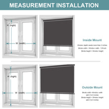 Load image into Gallery viewer, Cordless Blackout Roller Shades for Windows with Valance, Thermal Insulated UV Blocking Fabric, Cordless Window Blinds for Bedroom &amp; Living Room, Easy Install
